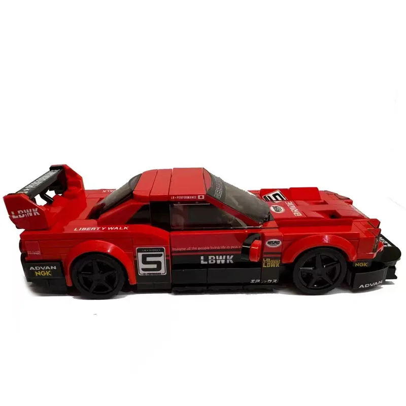 جديد الأحمر GTR الكلاسيكية الحضرية الرياضة سباق السيارات بنة نموذج، 250 + أجزاء، الأولاد الأطفال عيد ميلاد بناء الالعاب العملاقة هدية