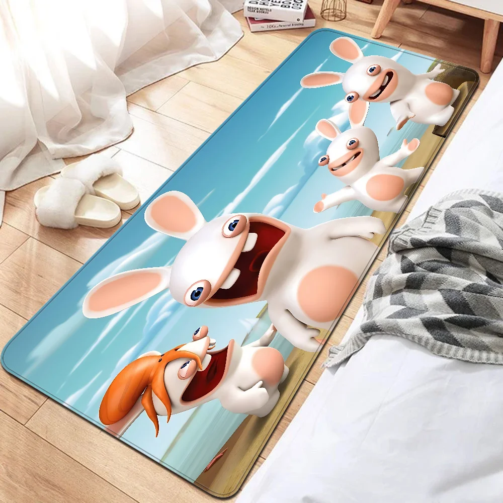 

R-Rabbids I-InvasionS Room Mats Anti-slip Absorb Water Long Strip Cushion Bedroon Mat Household Carpets