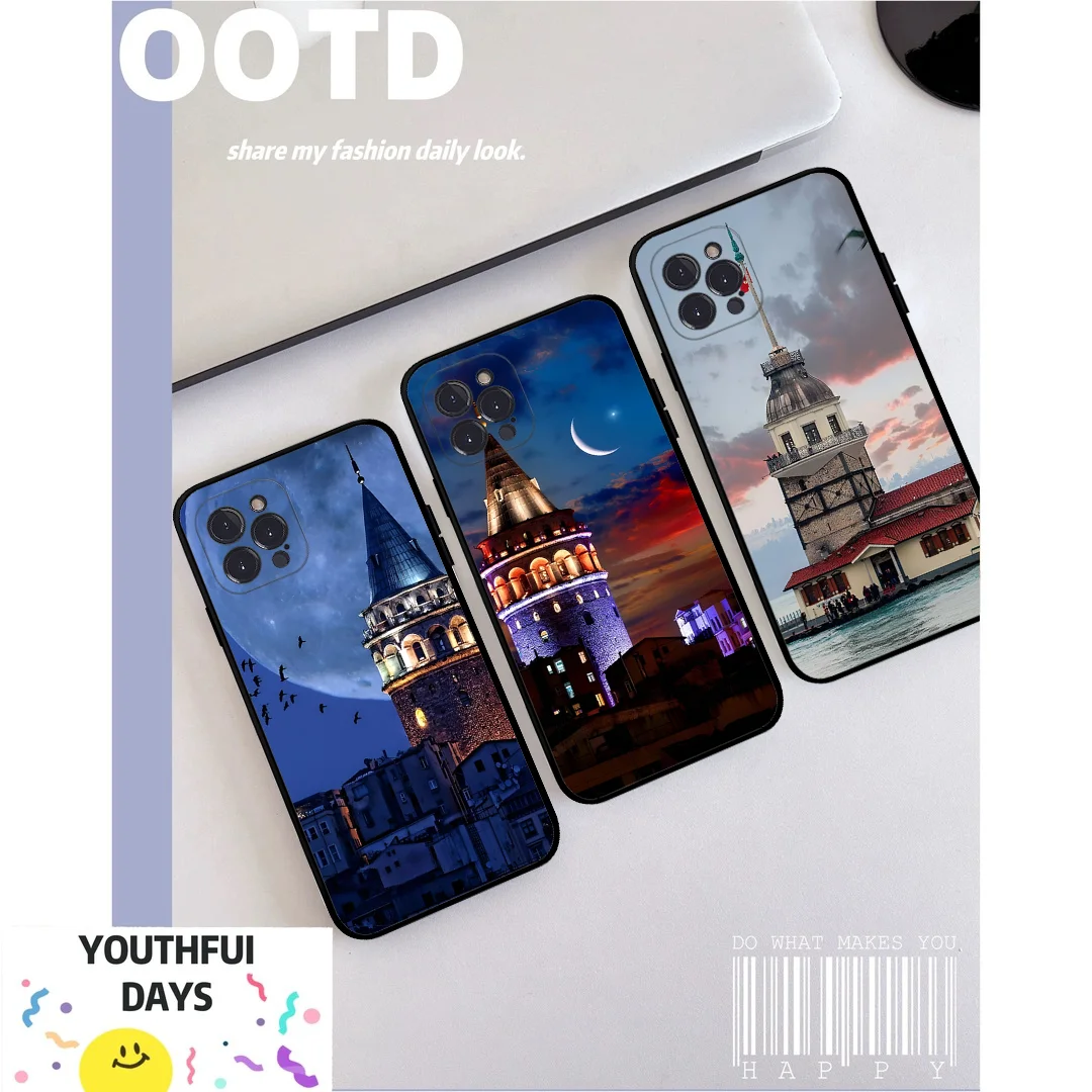 Turkey Istanbul Sceneary Building Phone Case For iPhone 15 14 11 12 13 Mini Pro XS Max Cover 6 7 8 Plus X XR SE 2020 Funda Shell