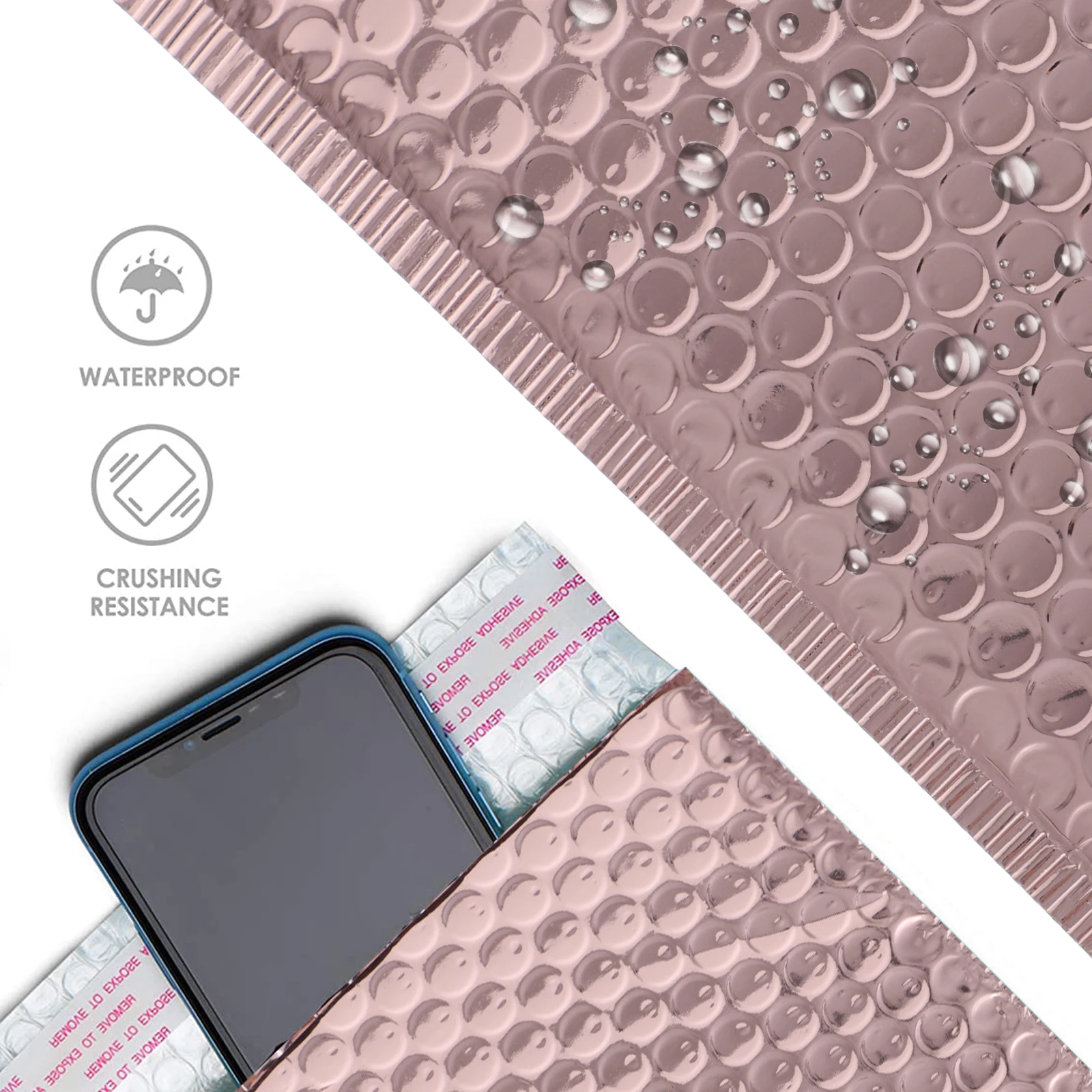 

25pcs Shockproof Bubble Mailers Padded Envelopes Strong Adhesive Self Seal Closure Ensure Safety Perfect for Books Items