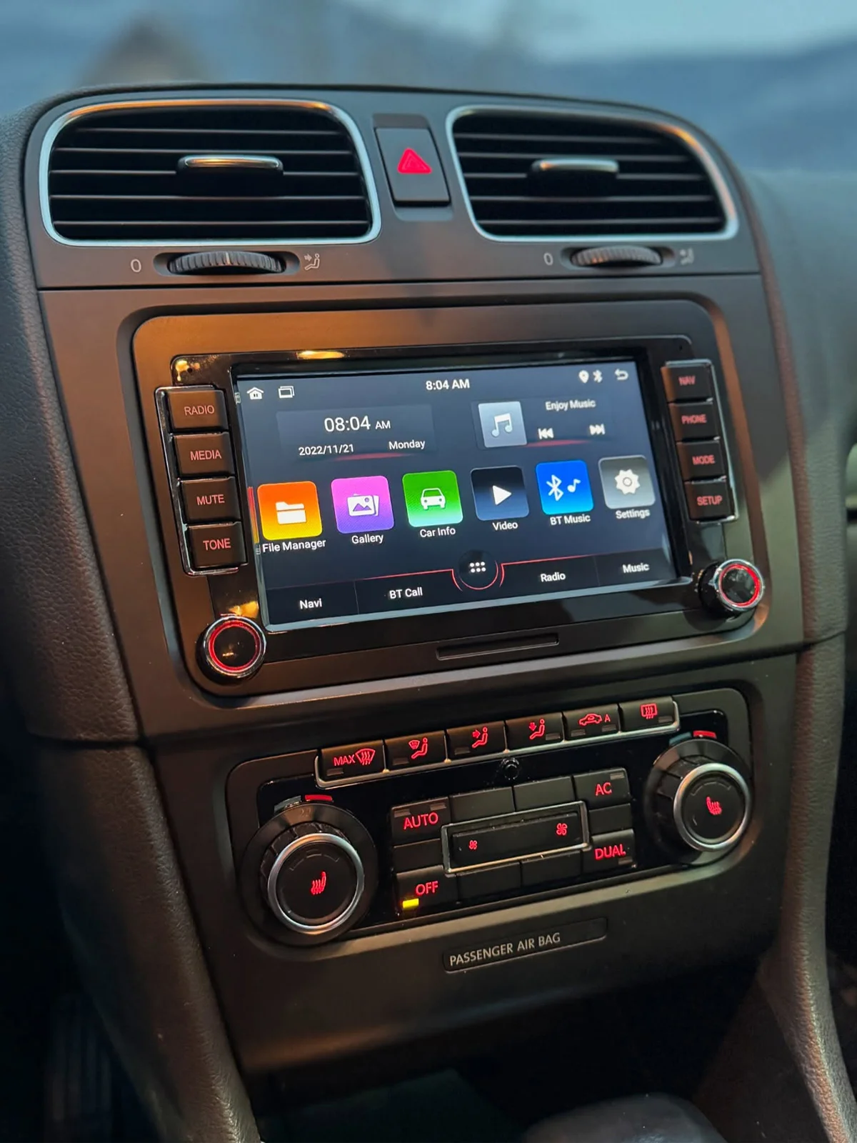 ESSGOO Android 14 Autoradio 7" 4+64GB Wireless CarPlay GPS Navigation WIFI RDS FM Bluetooth für VW Golf 5 6 Passat Polo 6R Touran Tiguan Caddy EOS Jetta Seat Skoda Touchscreen Mirror Link USB