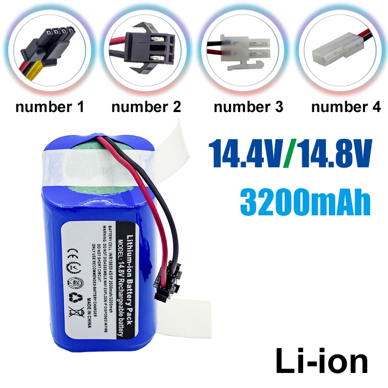 Vacuum Cleaner Battery 18650B4-4S1P-AAF-4, for Chuwi / Polaris / Kitfort / DIBEA / Ecovacs /iBoto / iLife / Genio / Liectroux