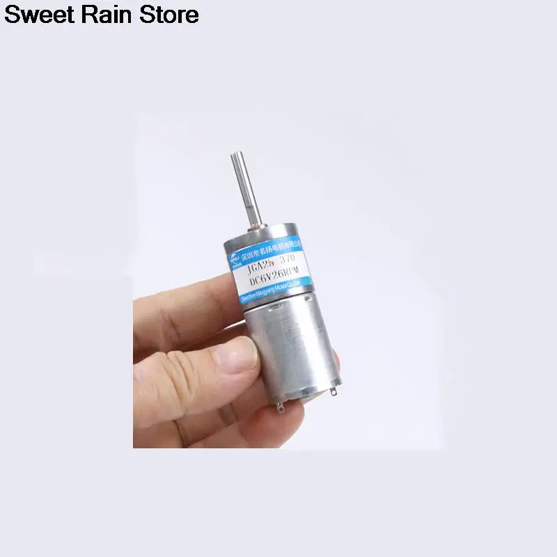 JGA25-370 Perpanjangan Poros Motor Roda Gigi DC 6v12v24v Kecepatan dapat Diatur CW CCW Torsi wiel Tubuh Kecil Kecepatan Rendah #3
