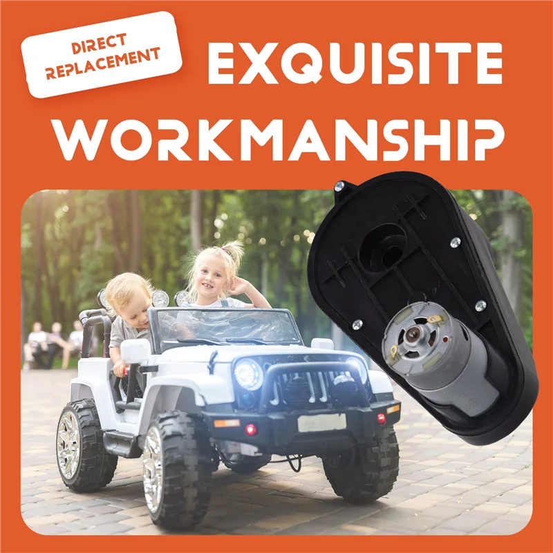 ABWR-WW-1 550 علبة التروس للأطفال عجلات السيارة علبة التروس عالية السرعة موتور تيار مباشر لسيارة التحكم عن بعد