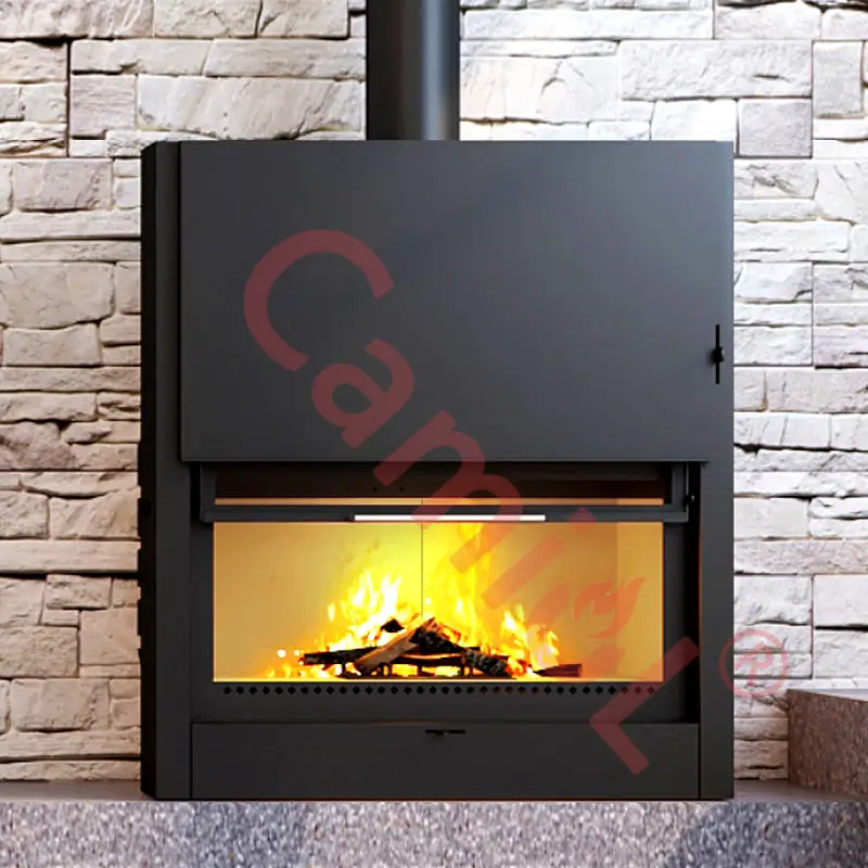 Long-lasting Wood Stove European Style Steel Plate Firewood Fireplace Real Fire Wood Heating for Use Villa