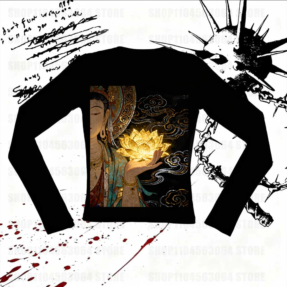 Aesthetic Graphic Casual T-shirt Women's Top Y2K Style Women's Clothing Cool Girl Printed Sexy Top 2000s Summer Edition