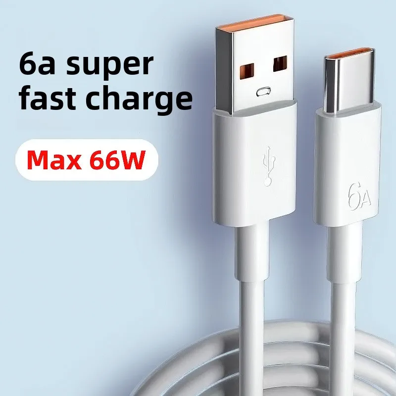 6A Data Cable Typec Charging Cable Suitable for Honor Huawei 66W Super Fast Charging Data Cable