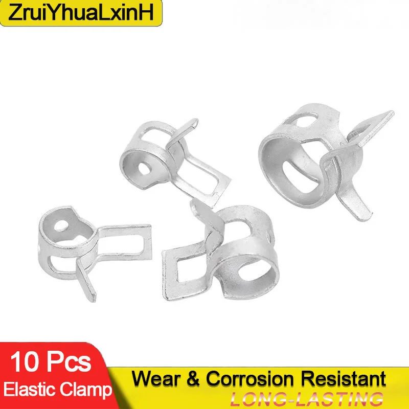 Elastic Clamp, Oil & Water Pipe Clamp, Band-type Ring Clamp, Spring Steel Pipe Clip, Hand-pinch Hose Clamp