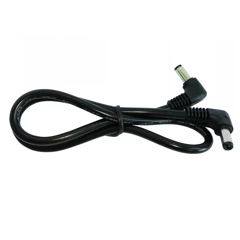 DC Power Plug L-shaped 5.5X2.1mm / 5.5*2.1 male 90 Right Angle Jack with Cord Connector Cable 30cm