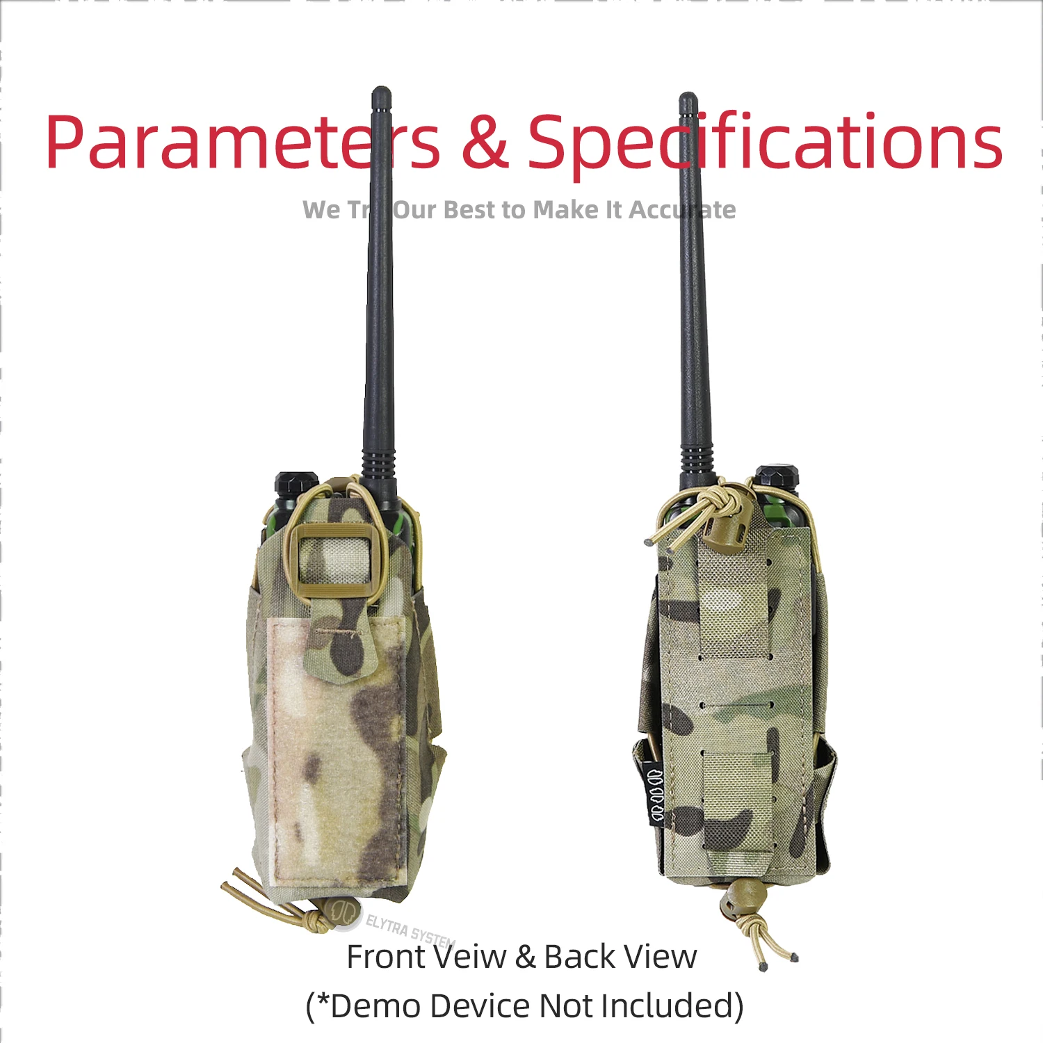 

Outdoor Tactical Walkie-Talkie Storage Package With Handheld Radio No-Disassembly Operation Portable Case For Uv5r Plus Model