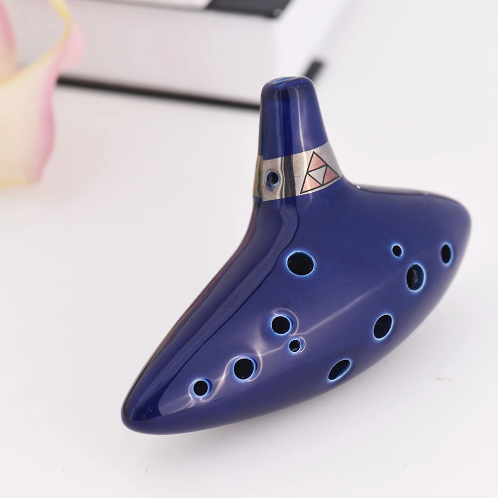 12 Hole Ocarina Ceramic Alto C Vessel Flute Wind Musical Instrument