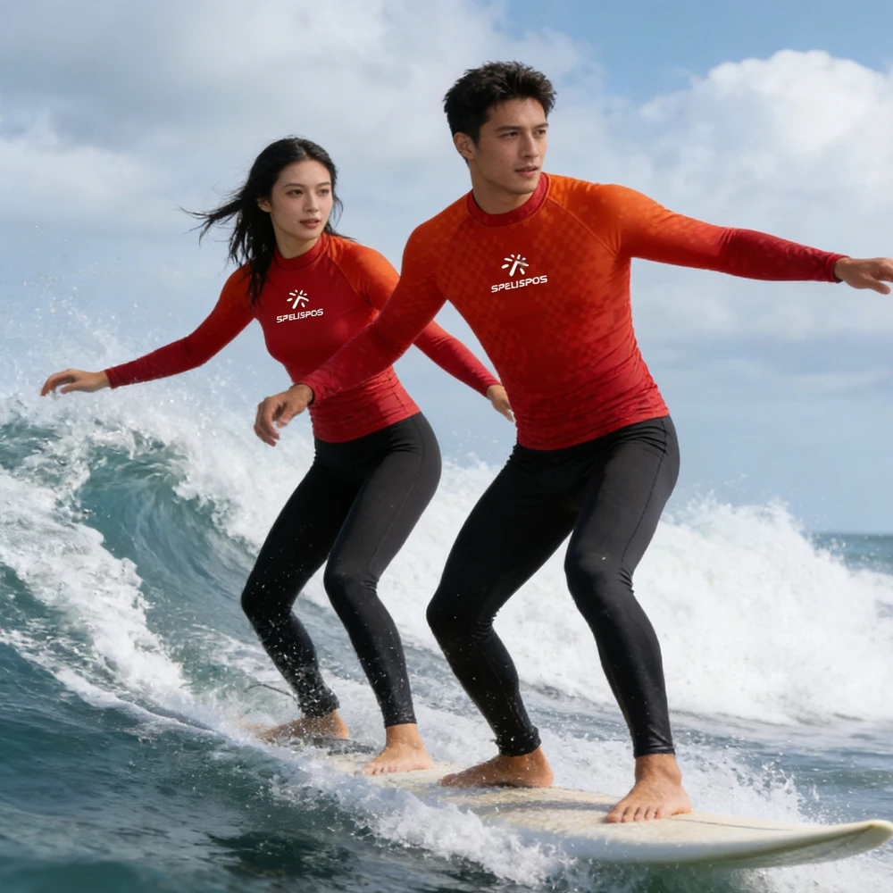 

Rash Guard Surfing Clothing Long Sleeve Men's and Women's T-shirt Luxury Beach Clothes Swimsuit for Water Sport Fishing