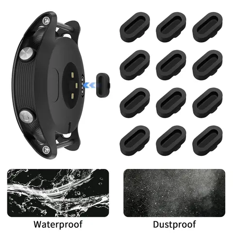 Charger Port Dustproof Plug Cover Cap For for Garmin Forerunner 955 945 265 645 965 Fenix 7 S 7X 6 6S 6X 5 Vivoactive 3 4 5 Case