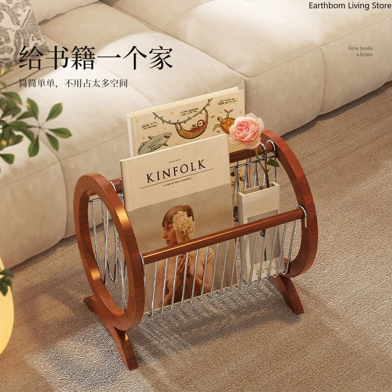 French Vintage Living Room Magazine Racks Luxury Storage Antique Magazine Racks Bedside Office Furniture Das Magazin ZY40ZZJ