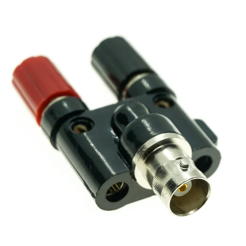 BNC Male Female to Two Dual 4mm Banana Male Female Jack Plug Coaxial Coax Jack Splitter Connector RF Adapter 50ohm