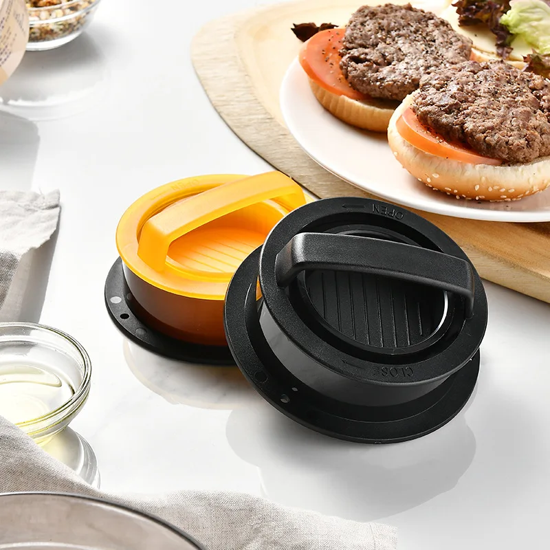 Hamburger presi Patty Maker Burger basın 3 in 1 yapışmaz et sığır Patty gie Hamburger kalıp mutfak alet yapmak için Patty