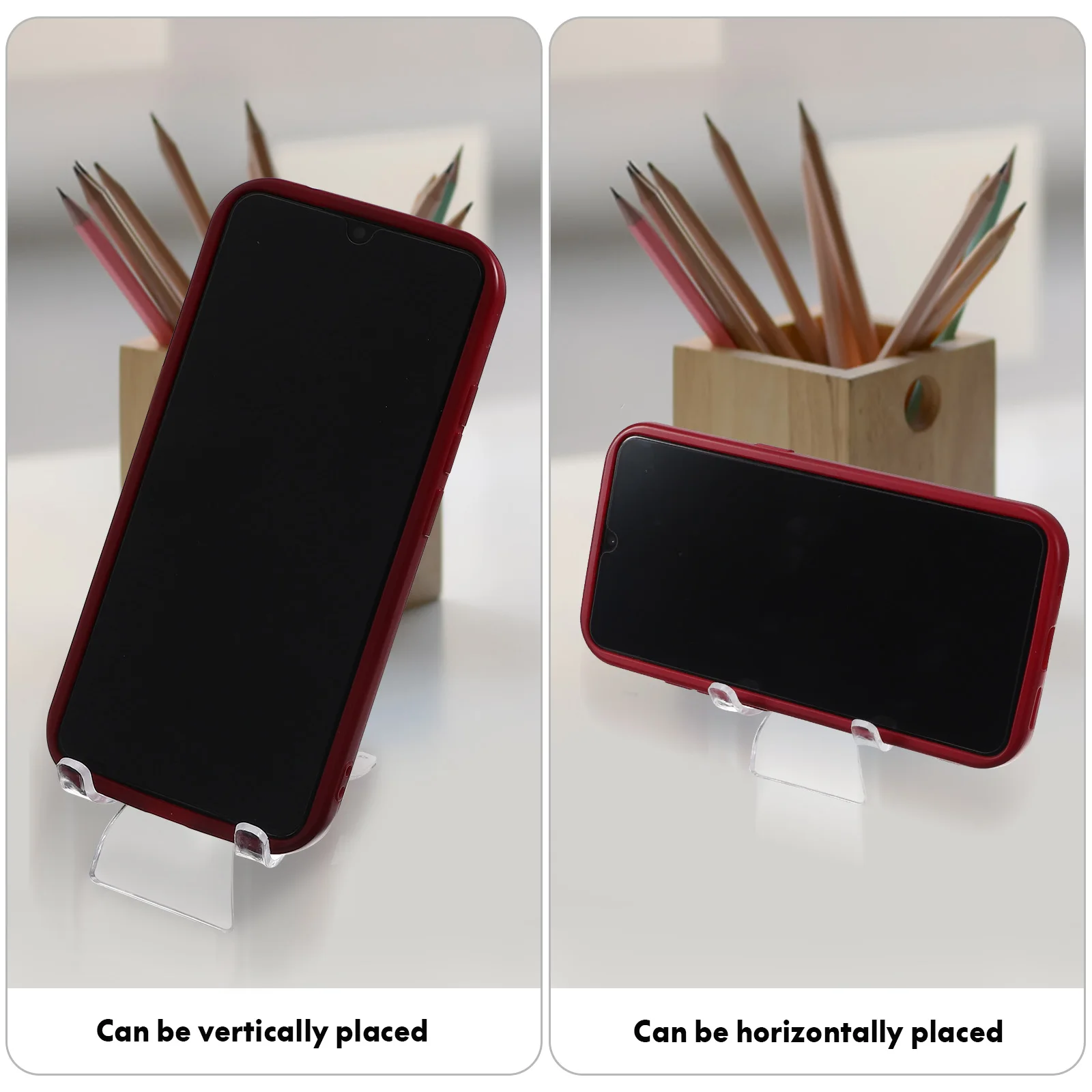 

30Pcs Clear Acrylic Display Holder Triangle Stand for Rocks Minerals Phone Mount Small Collectibles Display Stand Home Business