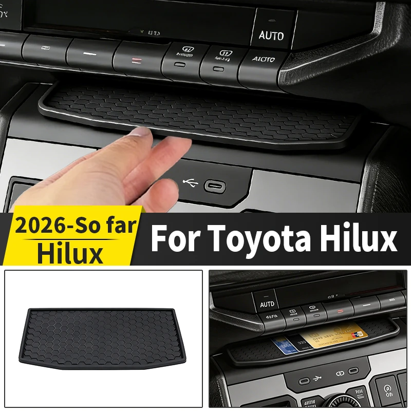 

For 2026 Toyota Hilux SR5 Version Upper Layer Silicone Dashboard Mat Non Slip Anti Scratch Proof Interior Protection Accessories