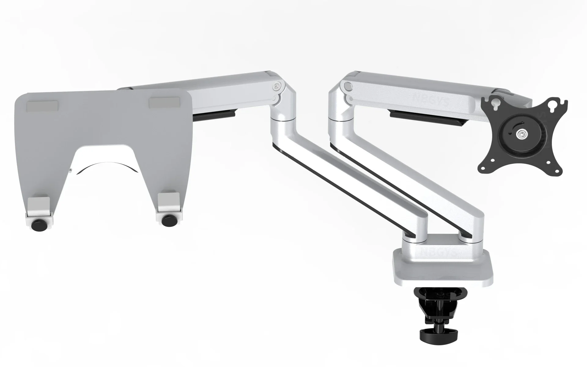 V8-2S-T Dual Screen with Notebook Tray Monitor Bracket Computer Hanger Mechanical Spring Hover