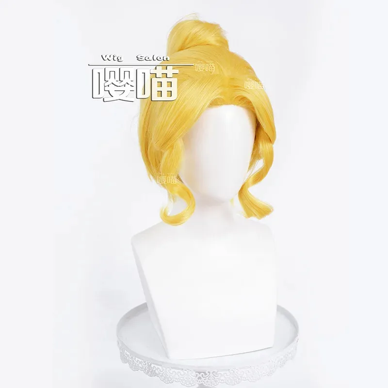 

Game Identity V Female Dancer Natascha Hayward Cosplay Wig Gold Heat Resistant Synthetic Hair Anime Margaretha Zelle Wigsx,5;d'2