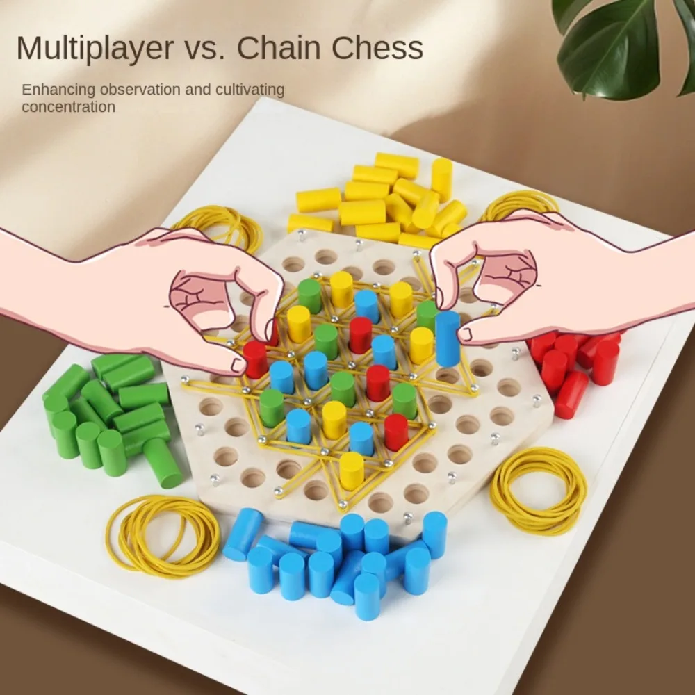 Rubber Band Geometry Chain Chess Triangle Desktop Logical Thinking Triangle Chess Desktop Game Education