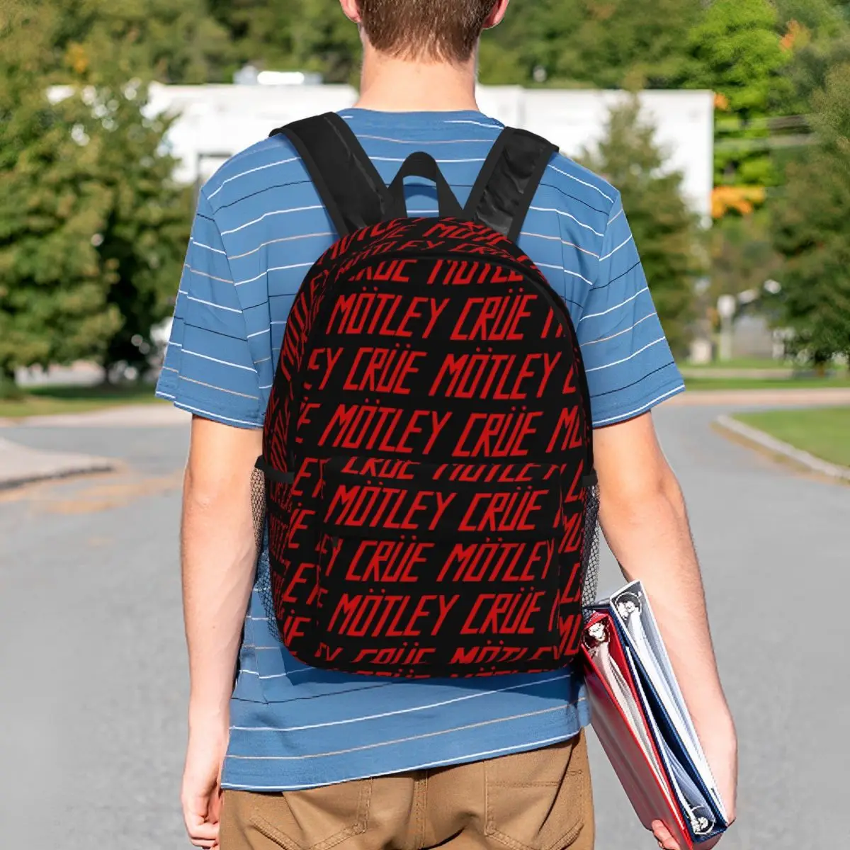 Motleys Crues Metal Rock Backpack Student Boys Girls BookBag Men Women School Bag Computer Shoulder Bags