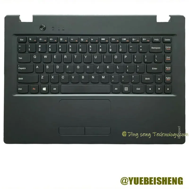 

YUEBEISHENG New for Lenovo IdeaPad 100S-14 100S-14IBR pamlrest US keyboard upper cover Touchpad 5CB0L06251