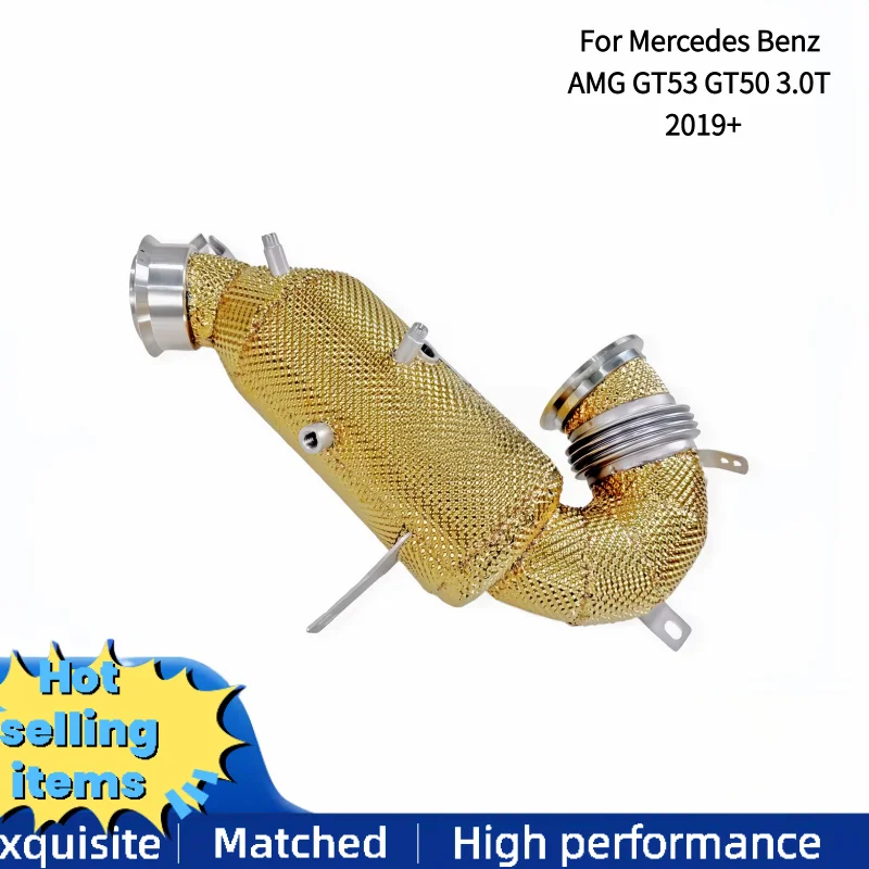 

Высокопроизводительная выхлопная труба (даунпайп) для Mercedes-Benz AMG GT53 GT50 3.0T 2019+ без ошибок двигателя