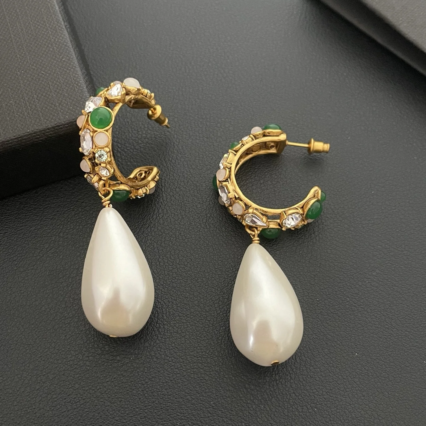 Fashion Designer Crystal Pearl Earrings Woman Europe America Top Quality Luxury Jewelry