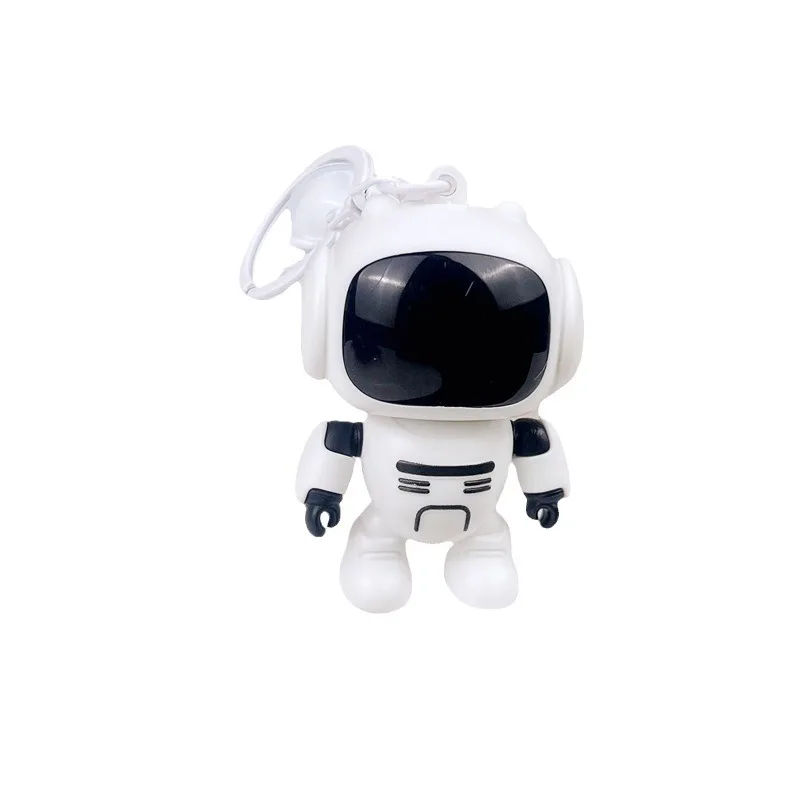 Creative Cute Robot Luminous Night Light Keychain Bag Pendant Ambient Light Car Keychain Women's Cute Accessories Gift