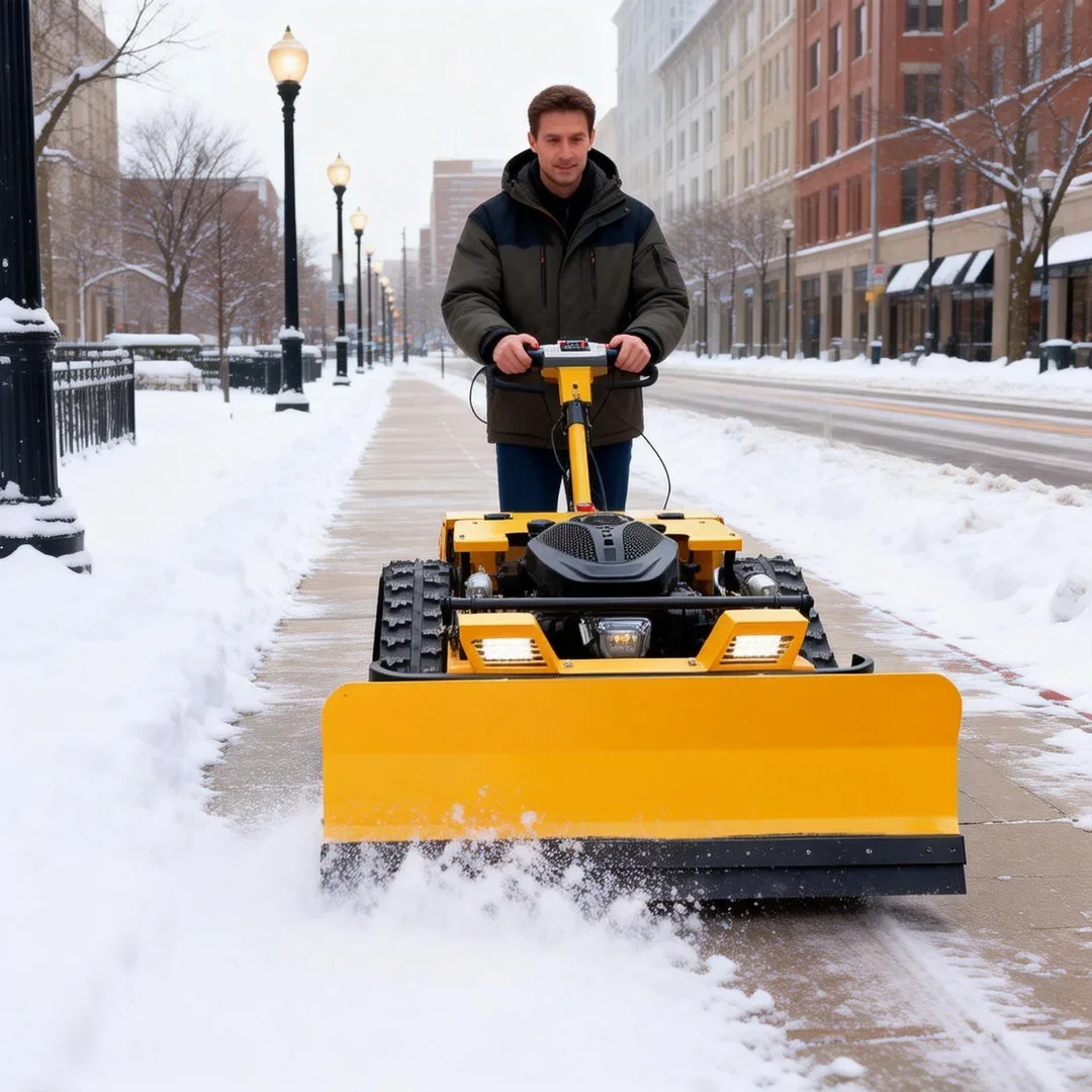 Customized CE EPA Certified Wireless Remote Robot Lawn Mower 4-Stroke Engine 2-in-1 Weeding Snow Pushing Free Blades
