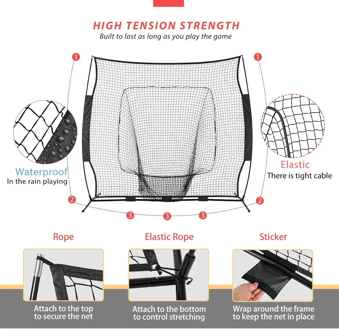 High quality softball backstop practicing pitching hitting batting tee set pitching net baseball net