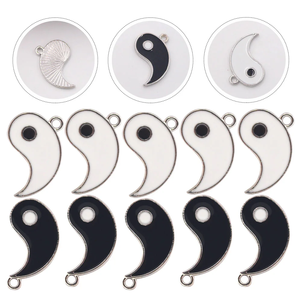 Vintage Jewelry Yin Yang Eight Diagrams Pendant Decorative Alloy Charm Keychain Decorations Child