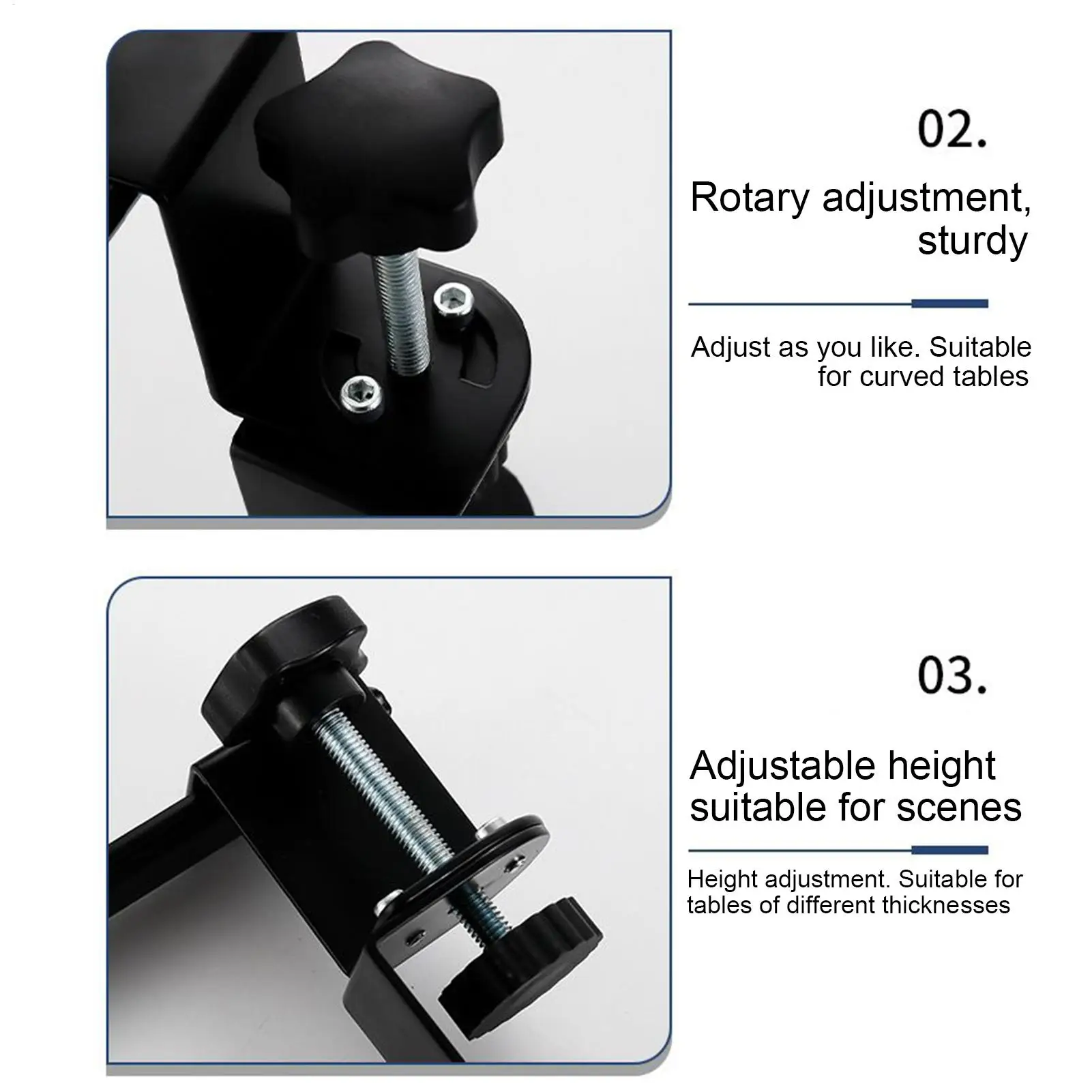 Keyboard Slide Rails Rotatable Keyboard Tray Rail Phone Mount Slider For Office Table Home Dorm Study Room PC Laptop