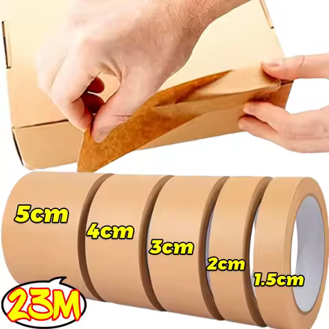 Writable Kraft Paper Tape Self Adhesive Masking Tape for Painting Box Sealing Frame Decoration DIY Strong Packaging Tape Sticker