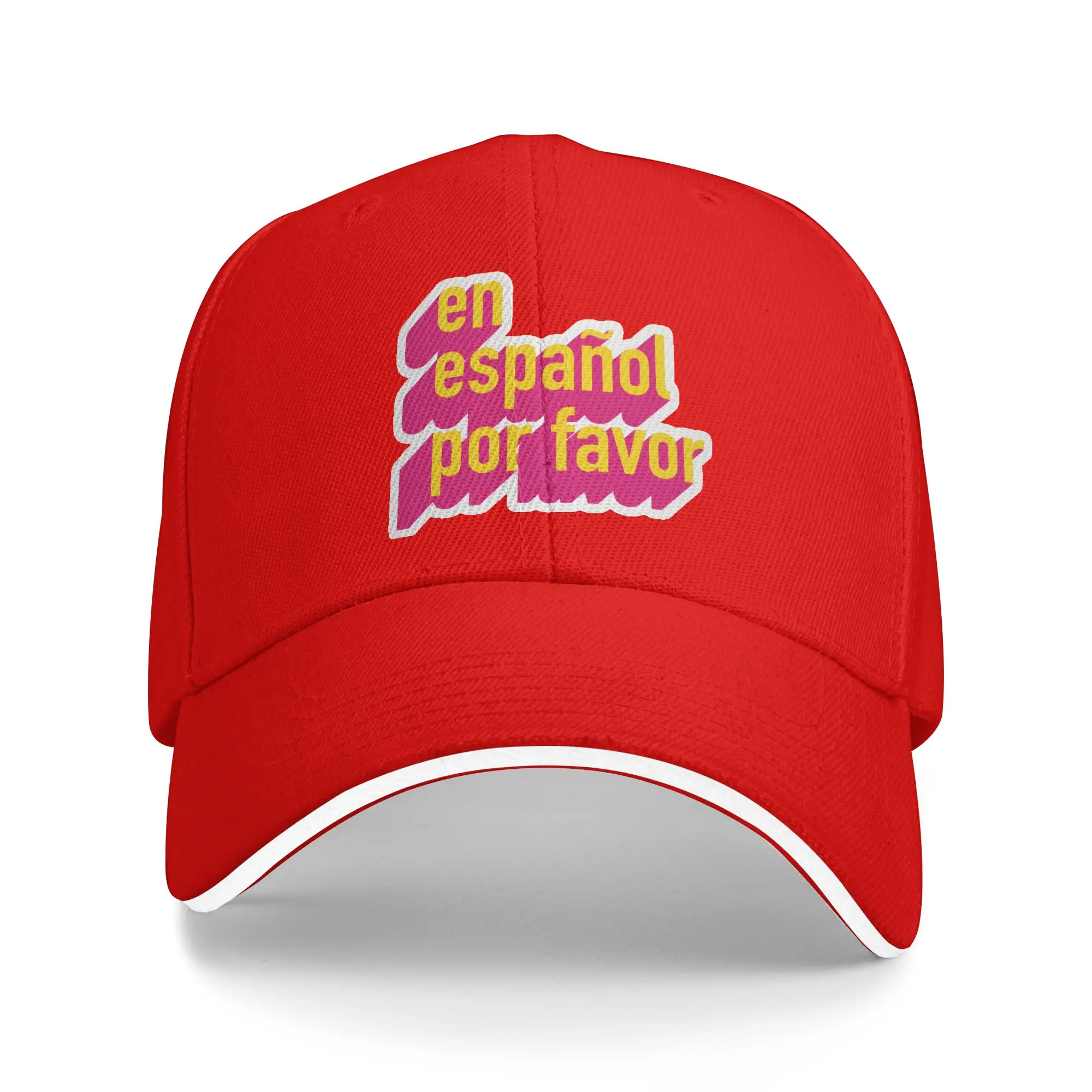 Spanish Please Language Pride Quote Sandwich Baseball Caps Retro Latino Humor Unisex All Seasons Adjustable Sun Cap Adult Hats