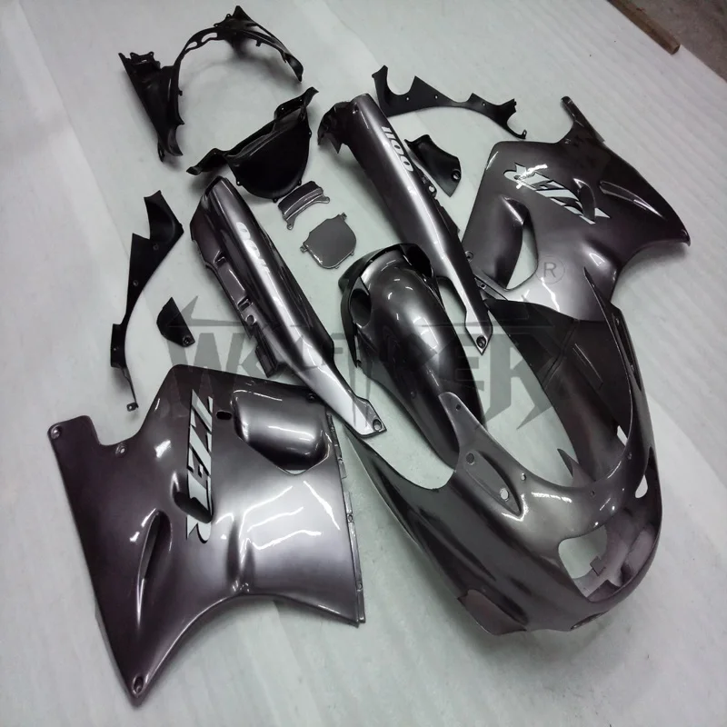 Full fairing kits for ZX-11 1990 1991 1992 1993 1994 1995 1996 1997 1998 1999 2000 2001 silver ABS plastic Fairings