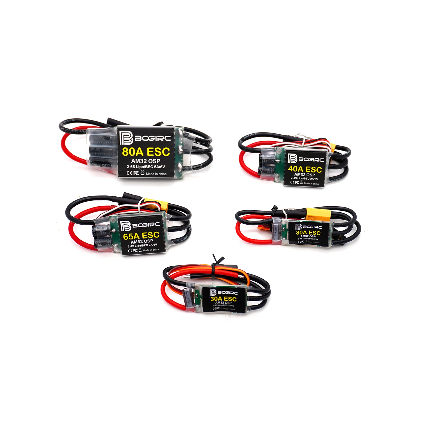 BOGIRC AM32 30A 40A 65A 80A RC Crawler Car ESC 2-6S and Card for 1/10 TRX4 TRX6 SCX10 1/18 TRX4M 1/24 SCX24 RC Car Upgrade Parts