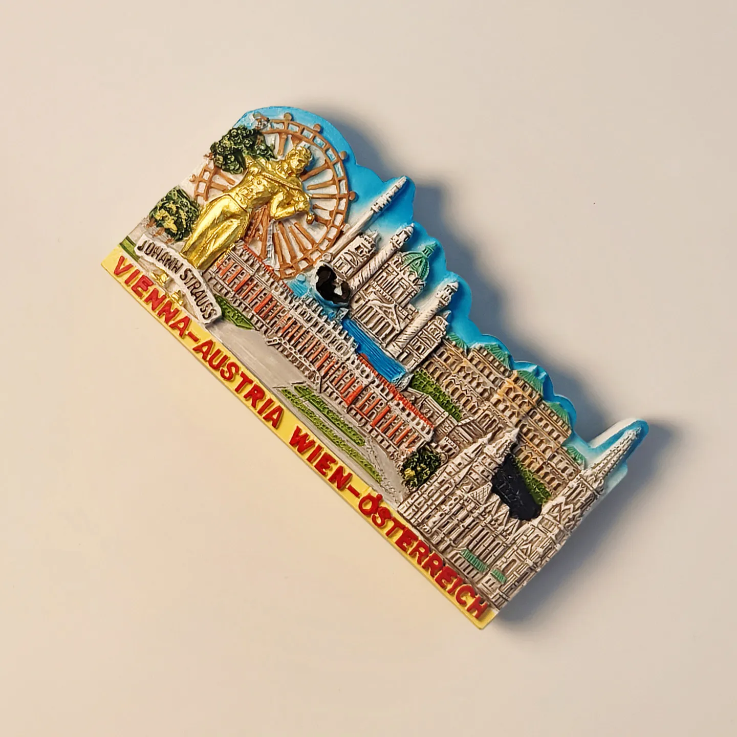 Vienna Landmark Building Travel Souvenir Creative Three-Dimensional Home Decoration Magnetic Fridge Magnet Resin Material