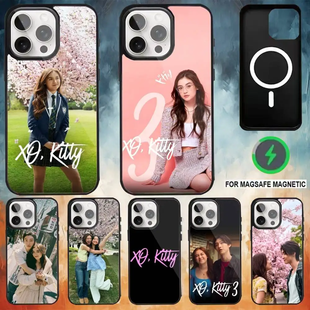 

TV XO K-Kitty Phone Case For iPhone 17,16,15,14,13,12,Plus,Pro,Max for Magsafe Magnetic Wireless Charging