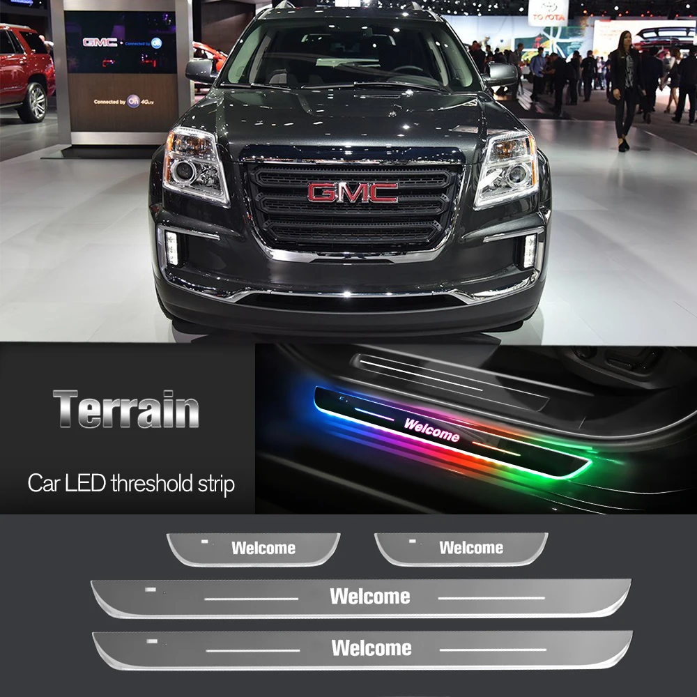 

Car Door Sill Light For GMC Terrain 2010-2022 2013 2018 2020 2021 Customized Logo LED Welcome Threshold Pedal Lamp Accessories