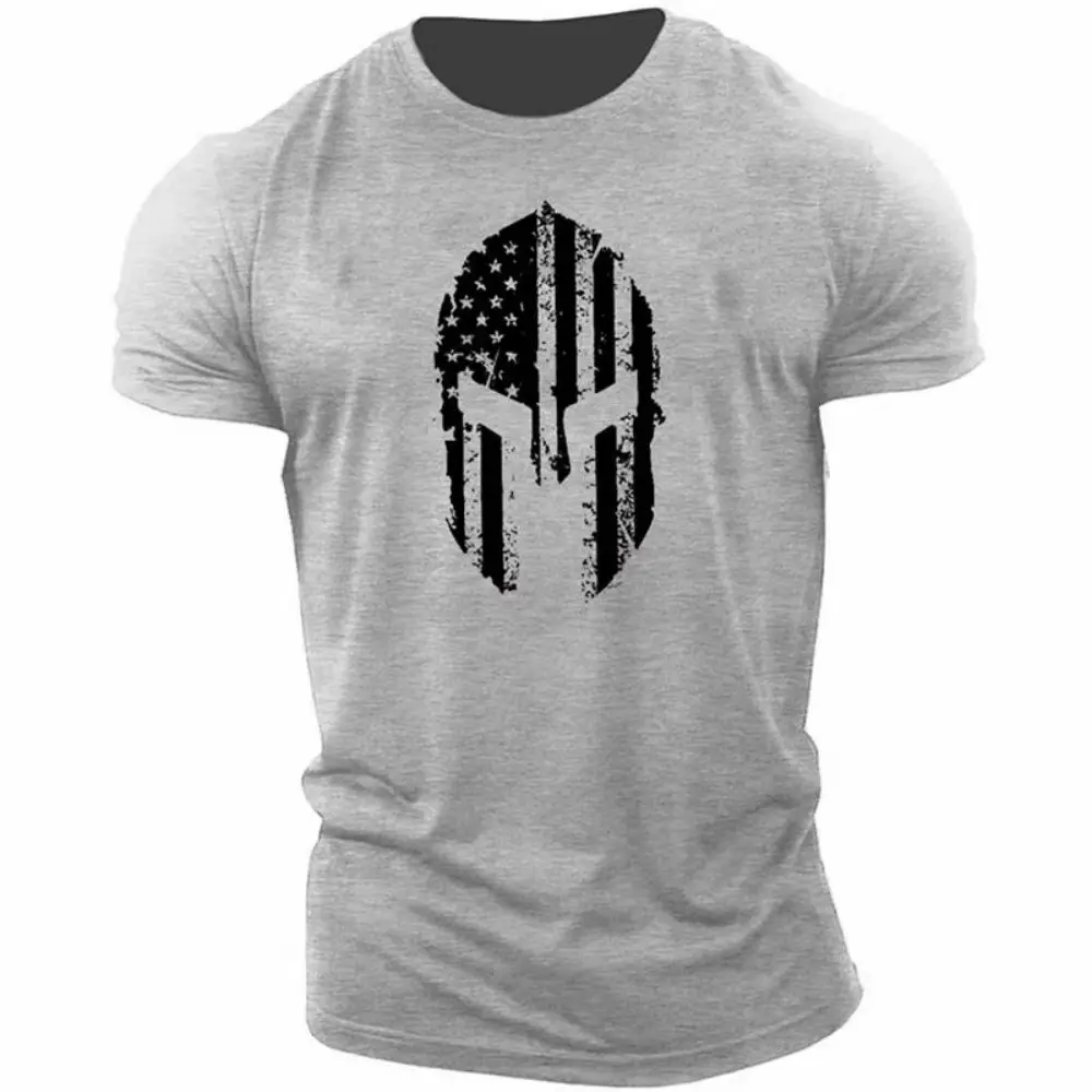 Spartans Men's T Shirt Vintage Graphic 3d Tee Shirt O Neck Oversized Apparel Fashion Streetwear Fitness Clothing For Mens Tops