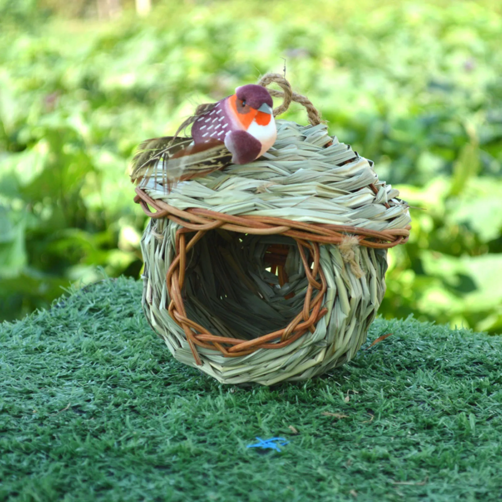 17 stili nido di uccelli gabbia per uova naturale casa per uccelli decorazione esterna tessuta appesa piccola casa nido animale camera da letto per