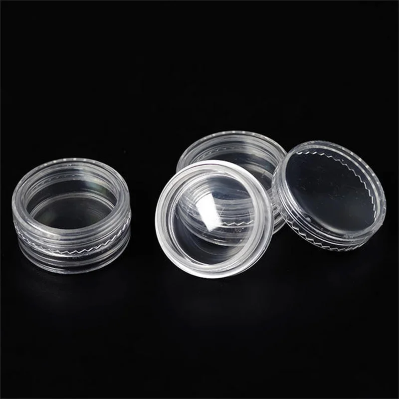 5/50 قطعة جرة كريم واضحة عينة زجاجات 2.5 جرام حاويات مستحضرات التجميل لفن الأظافر علبة صغيرة شفافة القصدير للبلسم #5