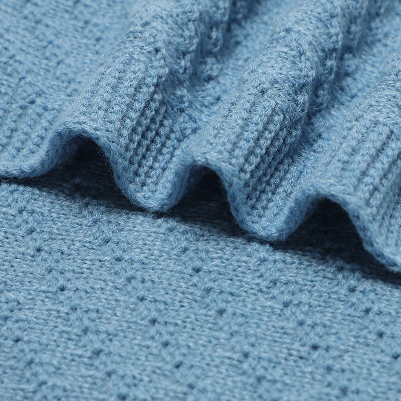 بلون 70 سنتيمتر * 90 سنتيمتر 0-24 أشهر الوليد الطفل قماط يلتف لينة الرضع الأمن البطانيات محبوك الاكريليك الطفل البطانيات