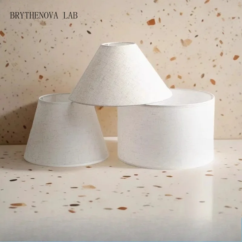 Pastoral Style Pleated Table Lampshade Linen Fabric Retro Pattern Floral Lampshades Bedroom Hotel Bedside Floor Lamp Cover