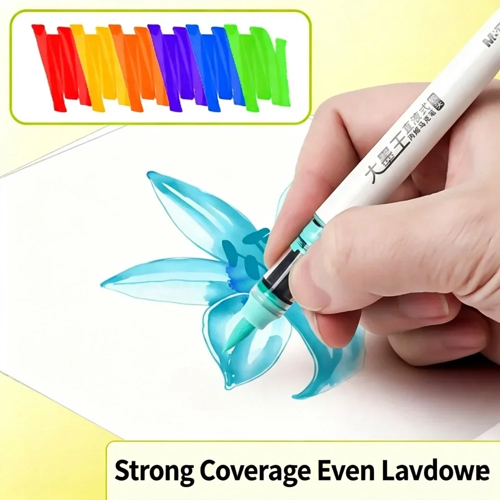 M&G Acrylic Markers 12/24/36/48 Colors Available  Portable Soft Tip Markers Art Painting Pens Students Coloring Pointillism Pens