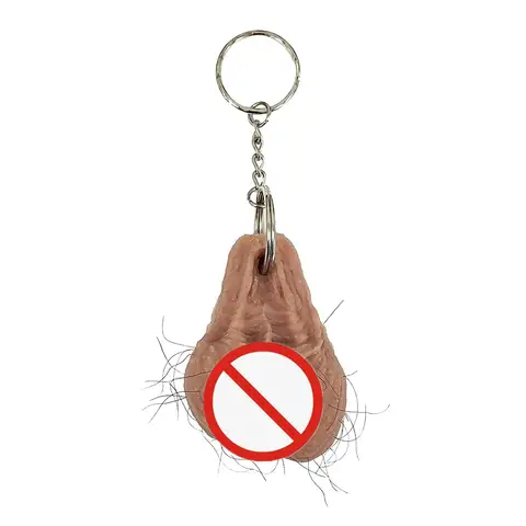 Funny Keychain Cute Car Keyrings, Funny Hairy Keyring Key Chain, Best Gag Christmas Birthday Gifts for Men Women Friends