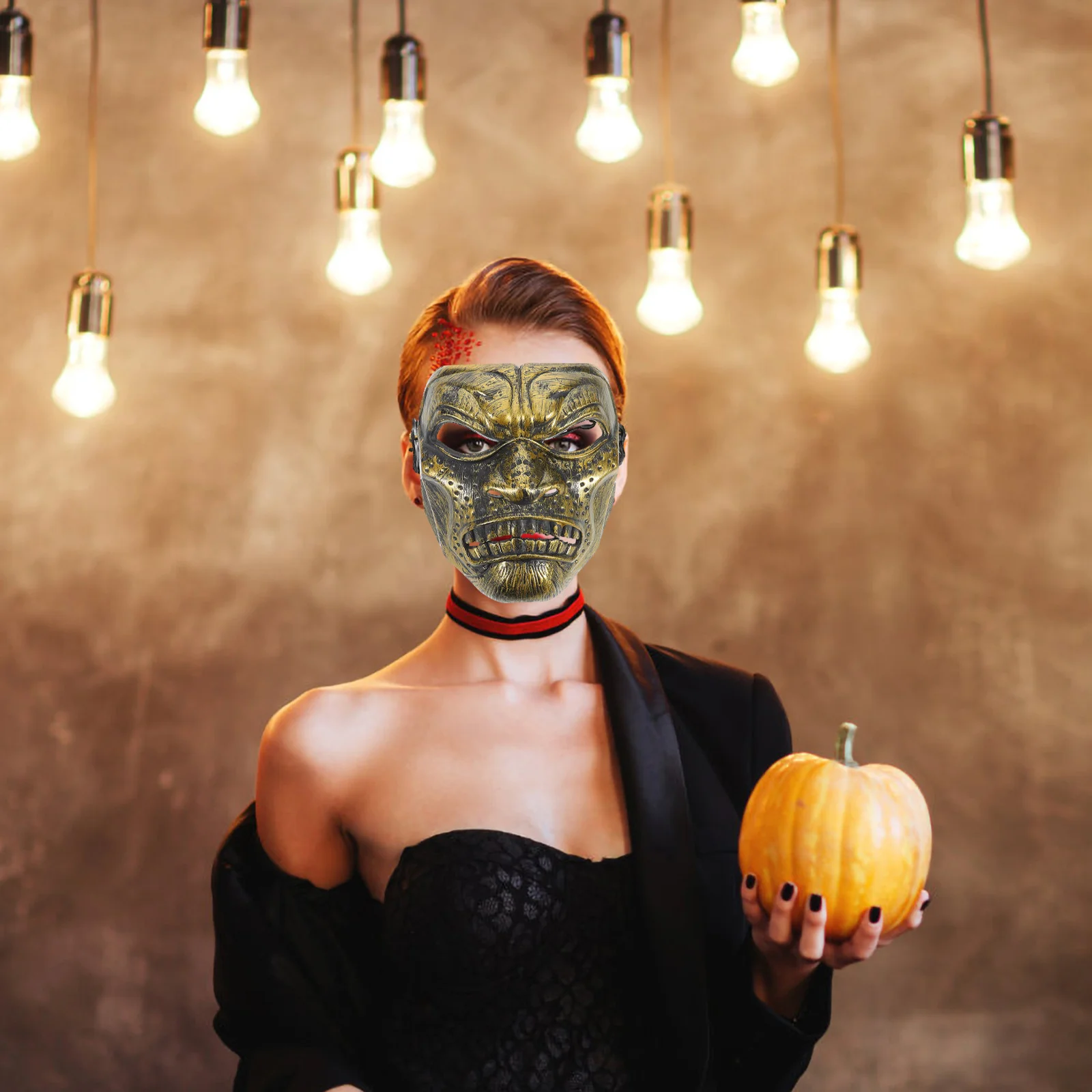 Vintage Style Knights Mask Full Cover Lightweight Roman Soldier Mask for Halloween Cosplay Party Costume Costume Men