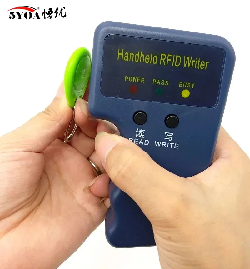 5YOA Handheld RFID Copier Writer Duplicator 125KHz EM4100 TK4100 Programmer Reader EM4305 T5577 Rewritable ID Keyfobs Tags